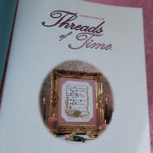 Threads of Time Cross Stitch Pattern Book Hardback Crafts Hobbies Sewing Design - Picture 5 of 6